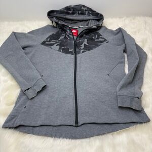 Nike | Tech Fleece Full Zip Runner's Hoodie in Gray‎ Camo Trim